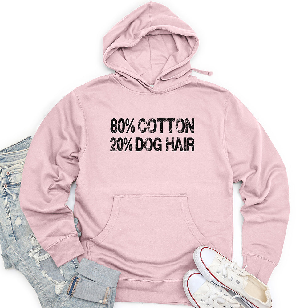 80% Cotton 20% Dog Hair Unisex Midweight Hoodie