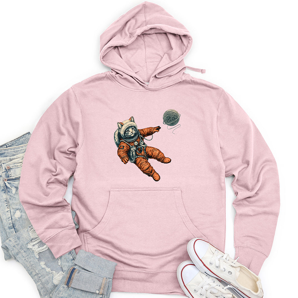 Astronaut Kitty Unisex Midweight Hoodie