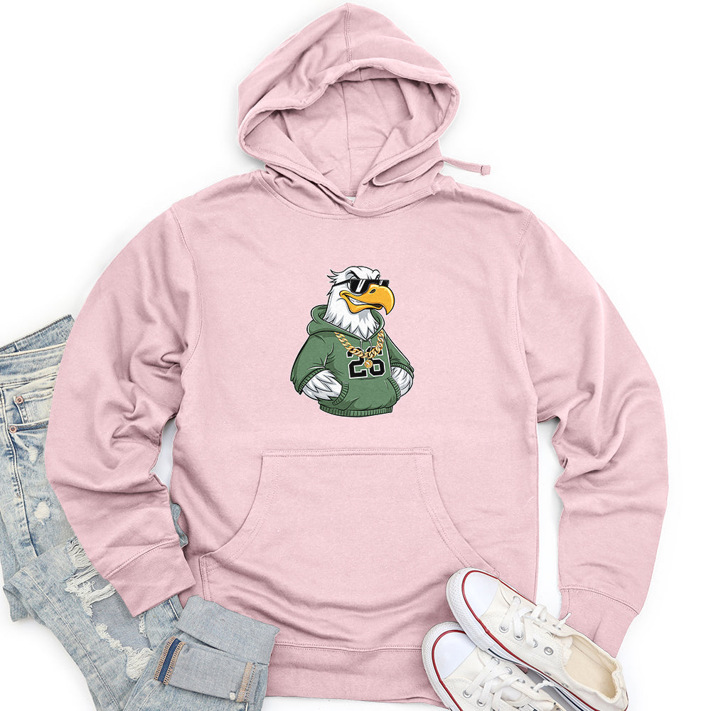 A Cool, Urban-Styled Eagle Unisex midweight hoodie