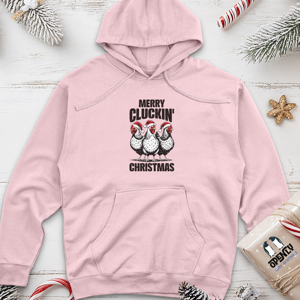 Merry Cluckin Unisex Midweight Hoodie