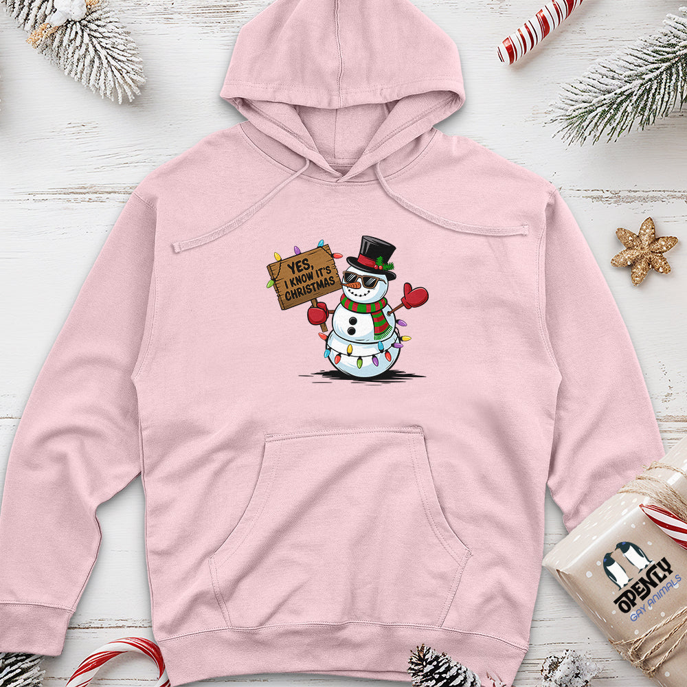 Yes, I Know It's Christmas Unisex Midweight Hoodie