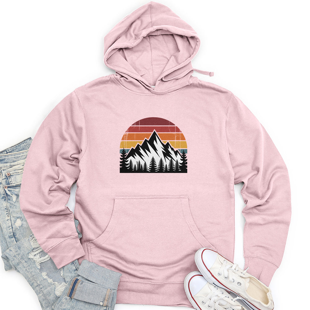 Retro Vintage Mountain Unisex midweight hoodie