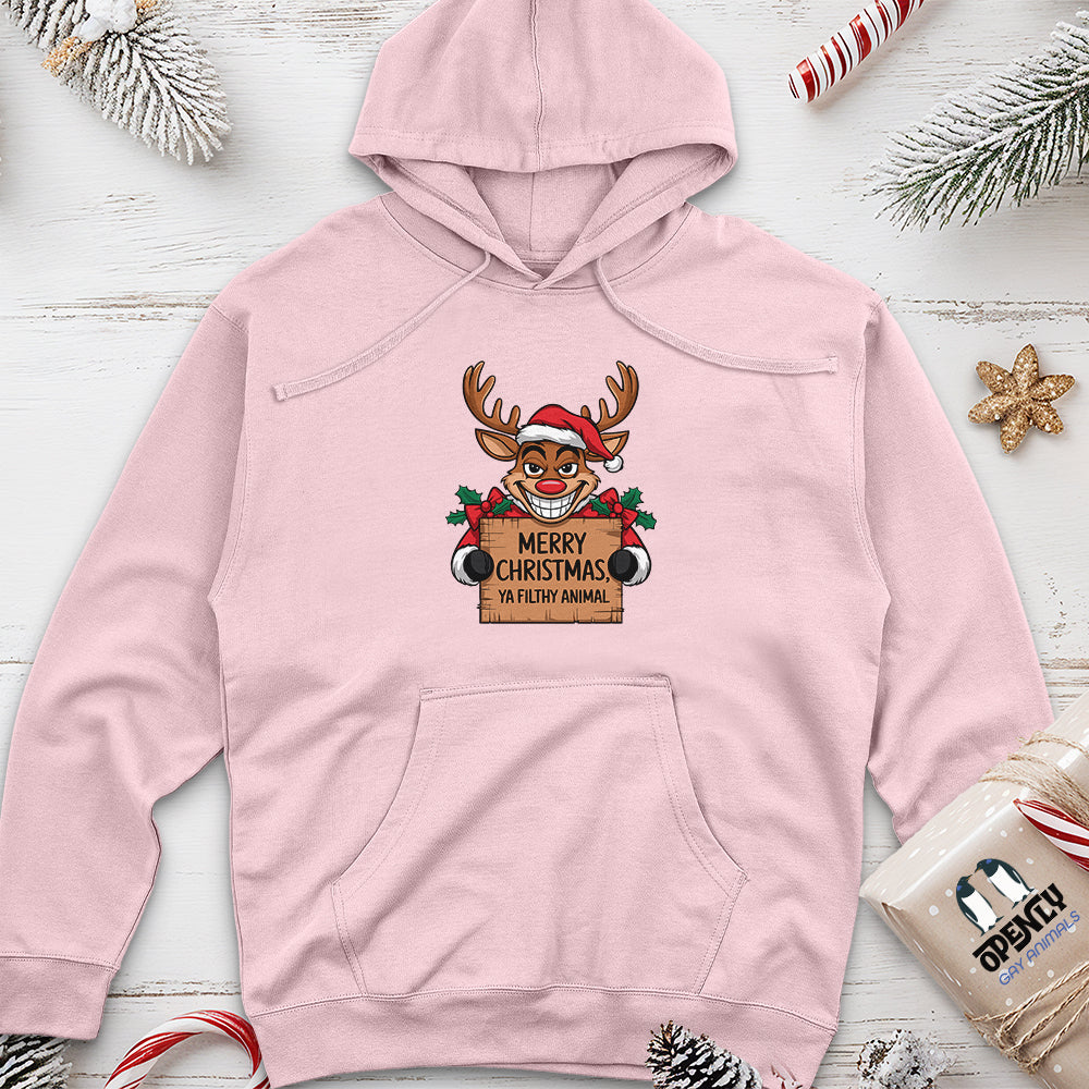 Merry Christmas, Ya Filthy Animal Unisex Midweight Hoodie