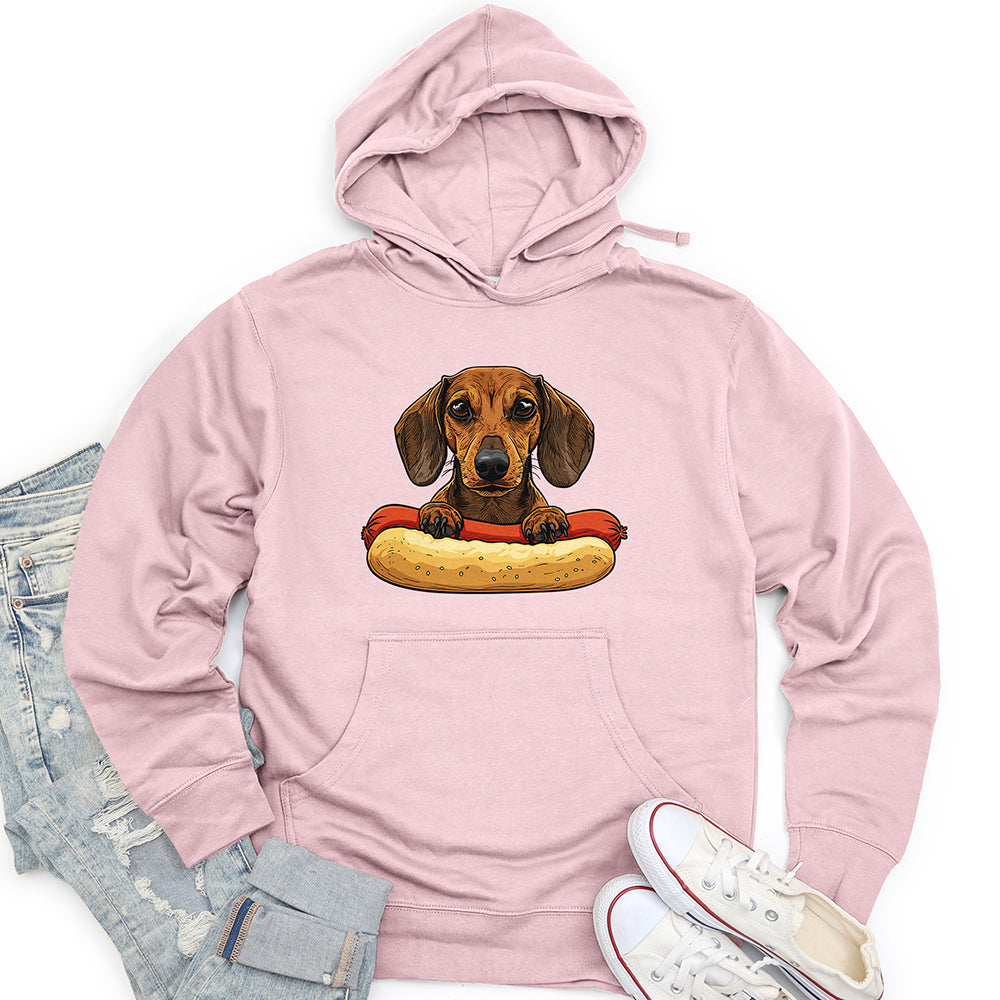 Dachshund Hotdog Hug Unisex Midweight Hoodie