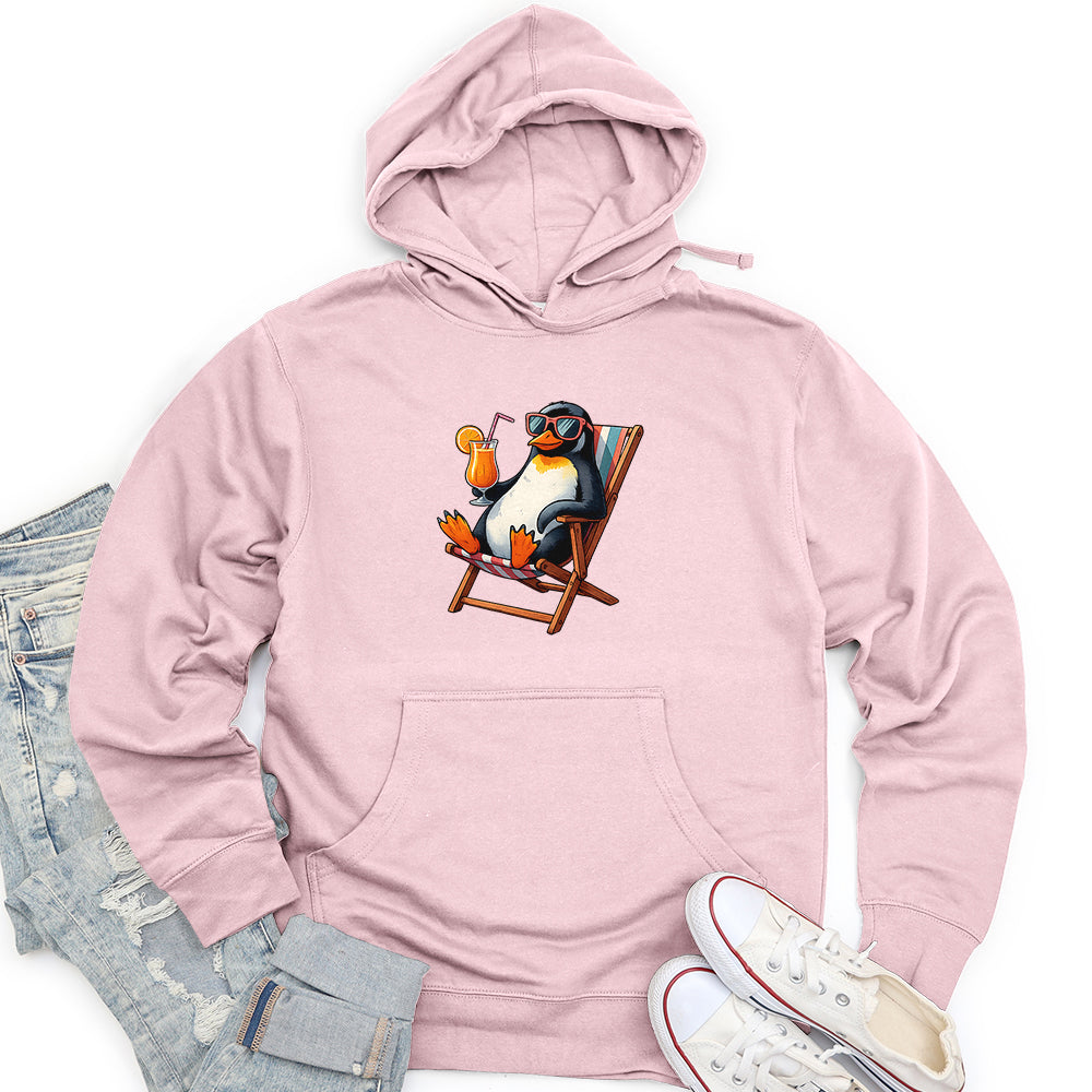 Chillin' Penguin Paradise Unisex midweight hoodie