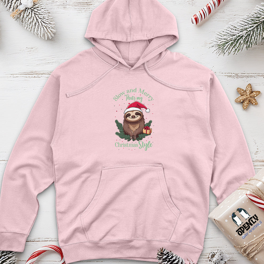 Slow and Merry That’s My Christmas Style Unisex Midweight Hoodie