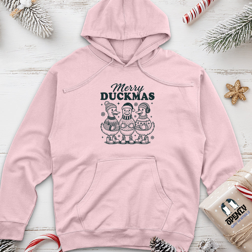 Merry Duckmas Unisex Midweight Hoodie