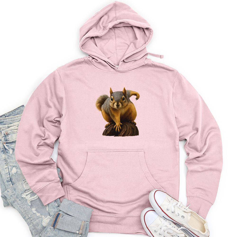 Squirrel on Alert Unisex midweight hoodie