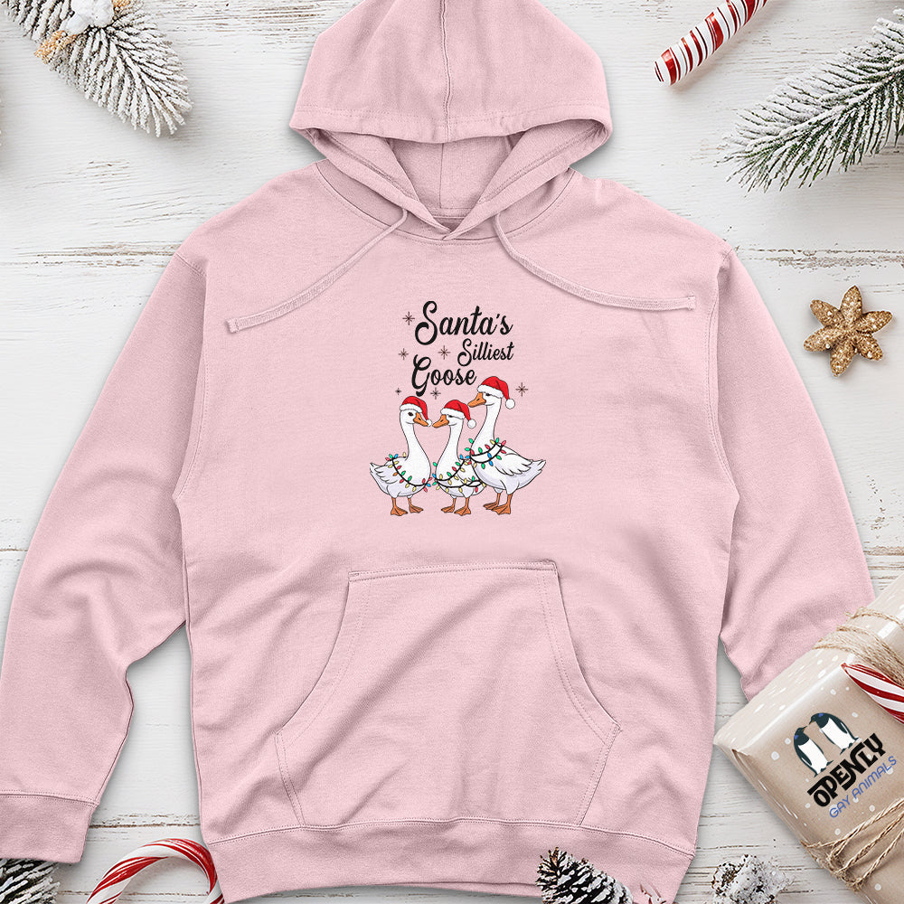 Santa's Silliest Goose Unisex Midweight Hoodie