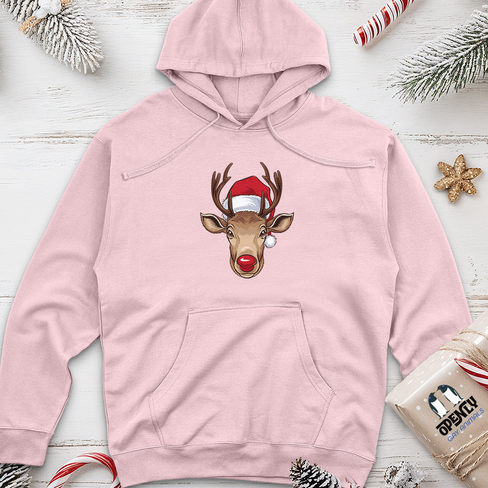 Christmas Deer Unisex Midweight Hoodie