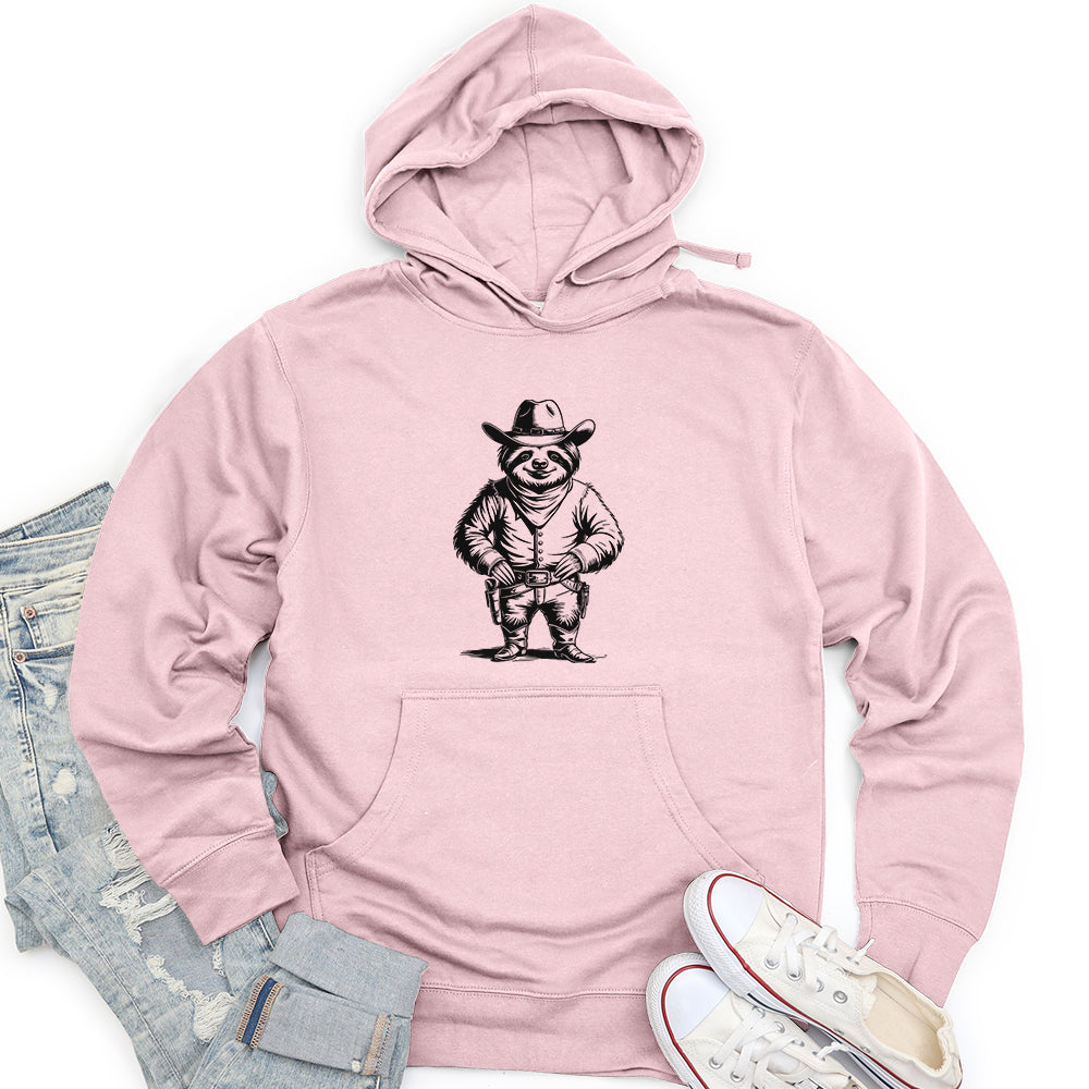 Cowboy Sloth Unisex Midweight Hoodie