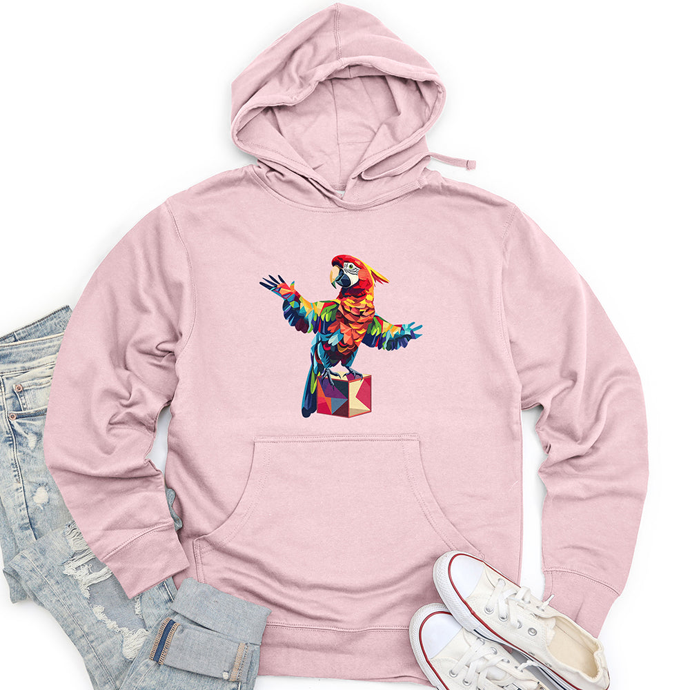 Parrot Geometric Dance Unisex Midweight Hoodie