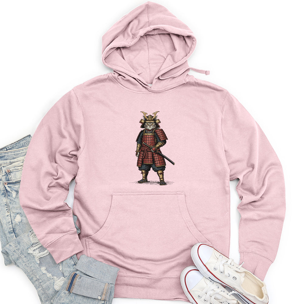 Cat Samurai Unisex Midweight Hoodie