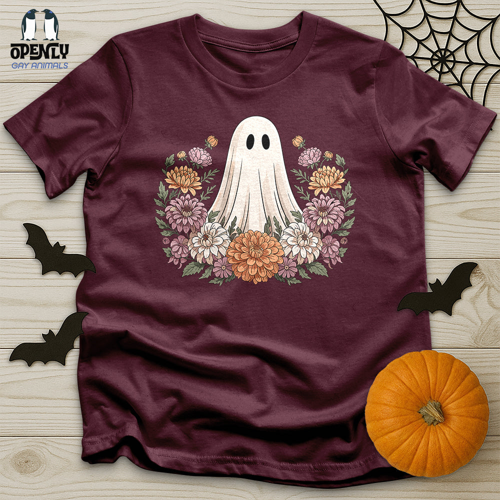 Floral Halloween Ghost Unisex T-Shirt