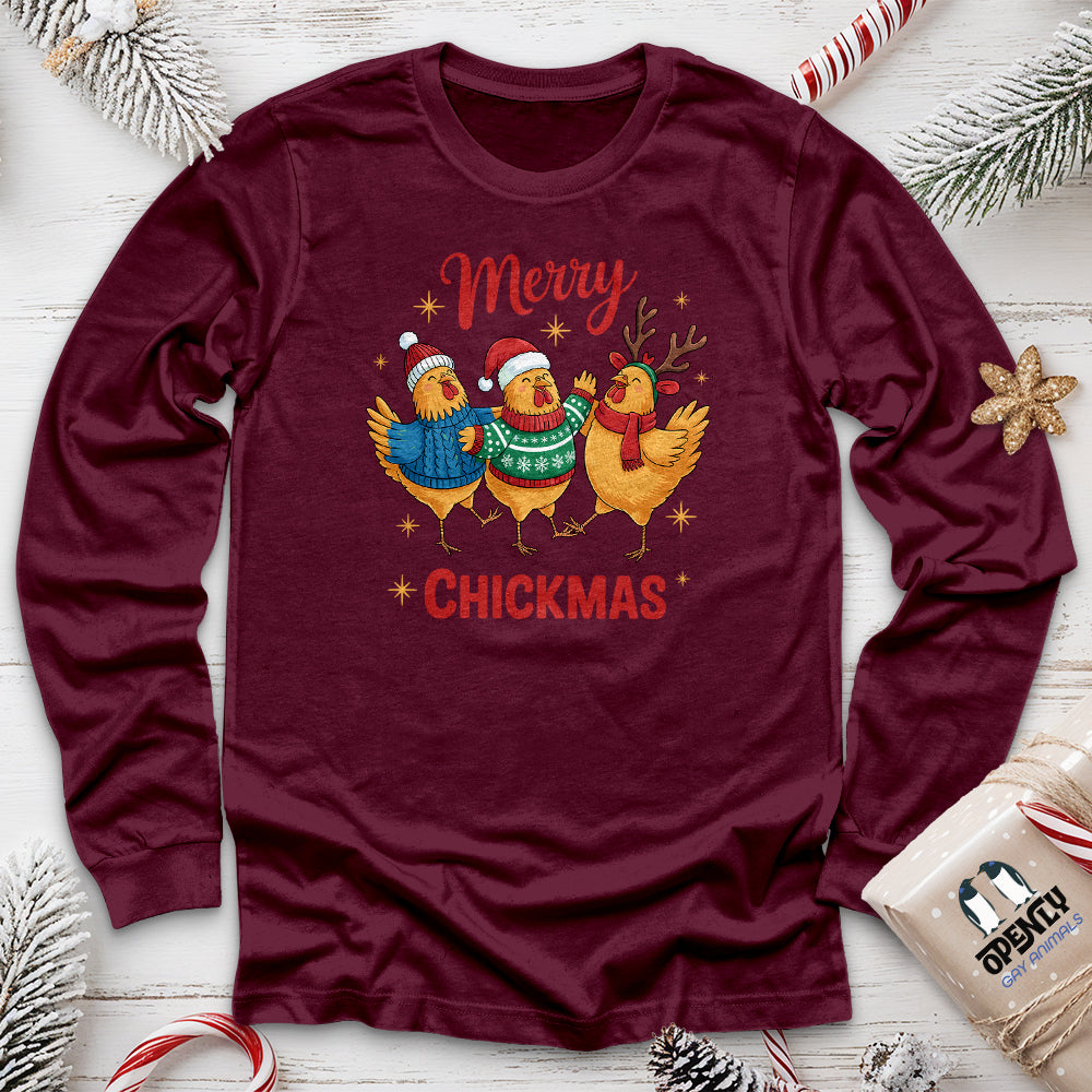 Merry Chickmas Unisex Long Sleeve Tee
