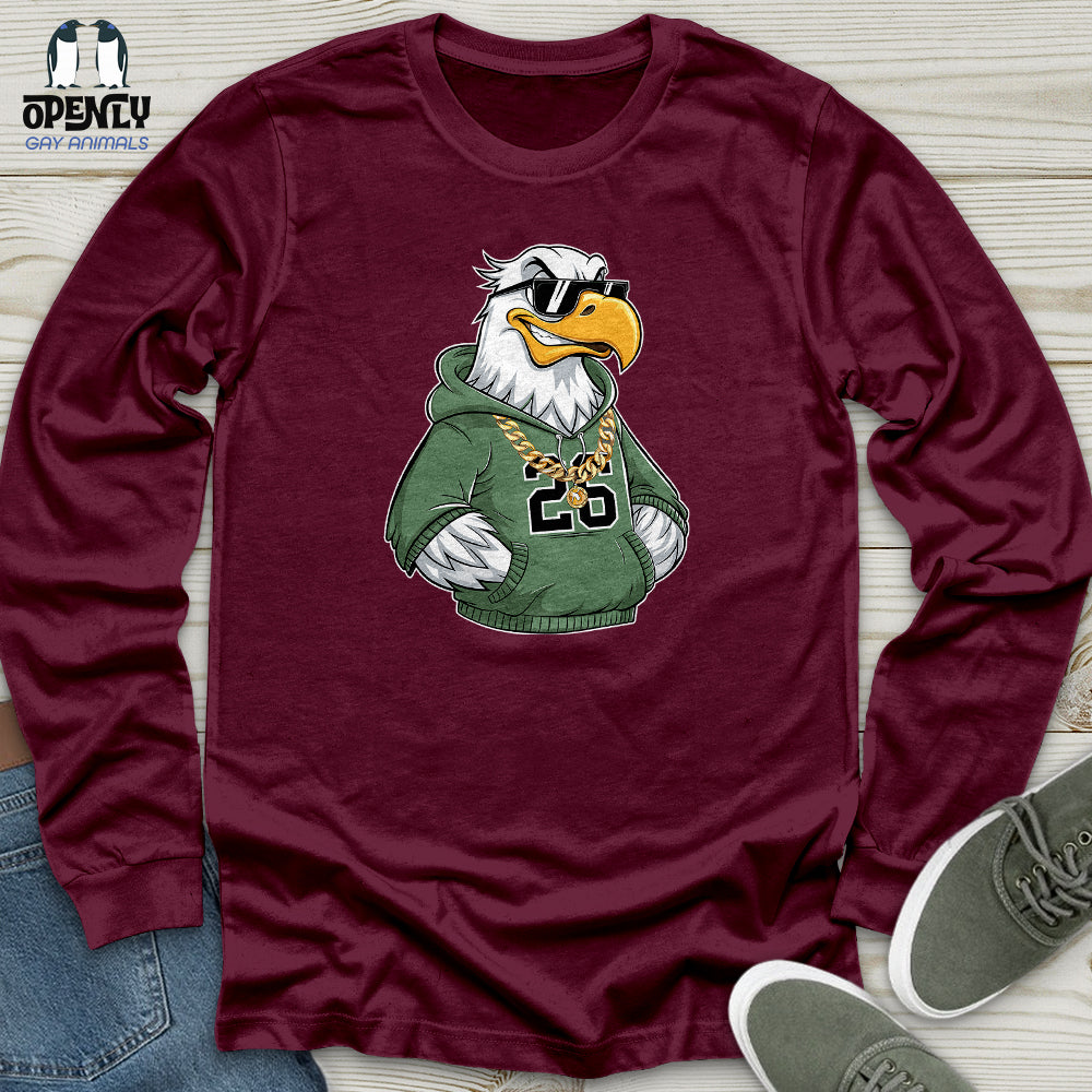 A Cool, Urban-Styled Eagle Unisex Long Sleeve Tee