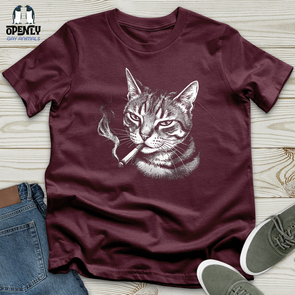 Smoking Cat Unisex T-Shirt