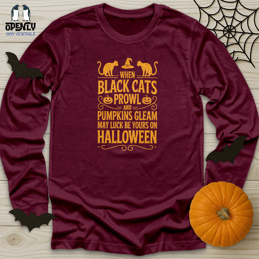 When Black Cats Prowl Unisex Long Sleeve Tee