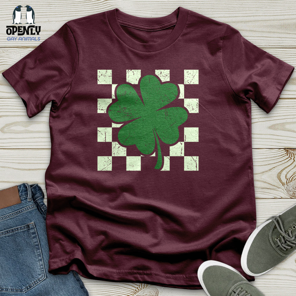 Checkered Shamerock Unisex T-Shirt