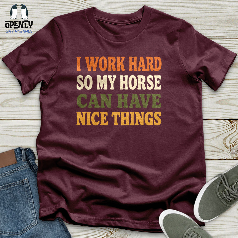 Work Hard Horse Layout Unisex T-Shirt