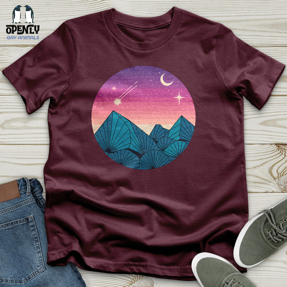 Geometric Mountain Landscape Unisex T-Shirt