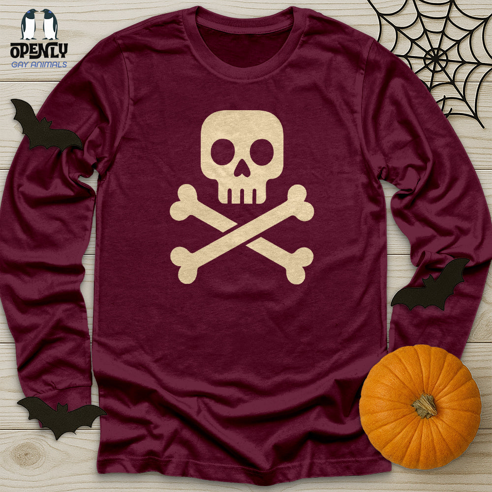 Rock Skull and Bones Unisex Long Sleeve Tee
