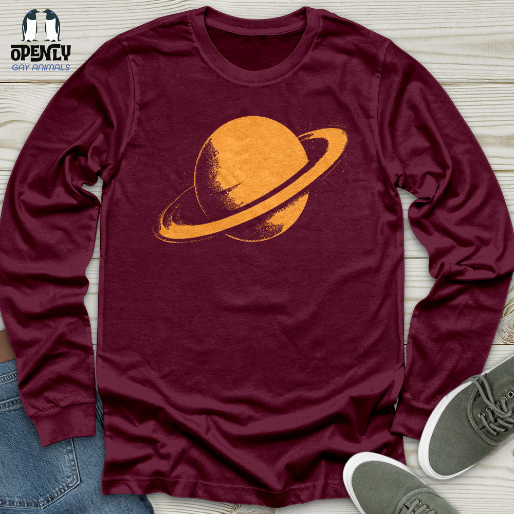 Saturn Planet With Rings Unisex Long Sleeve Tee