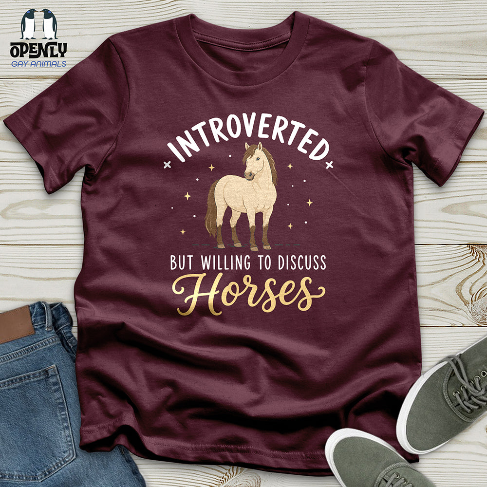 Introverted Horse Badge Unisex T-Shirt