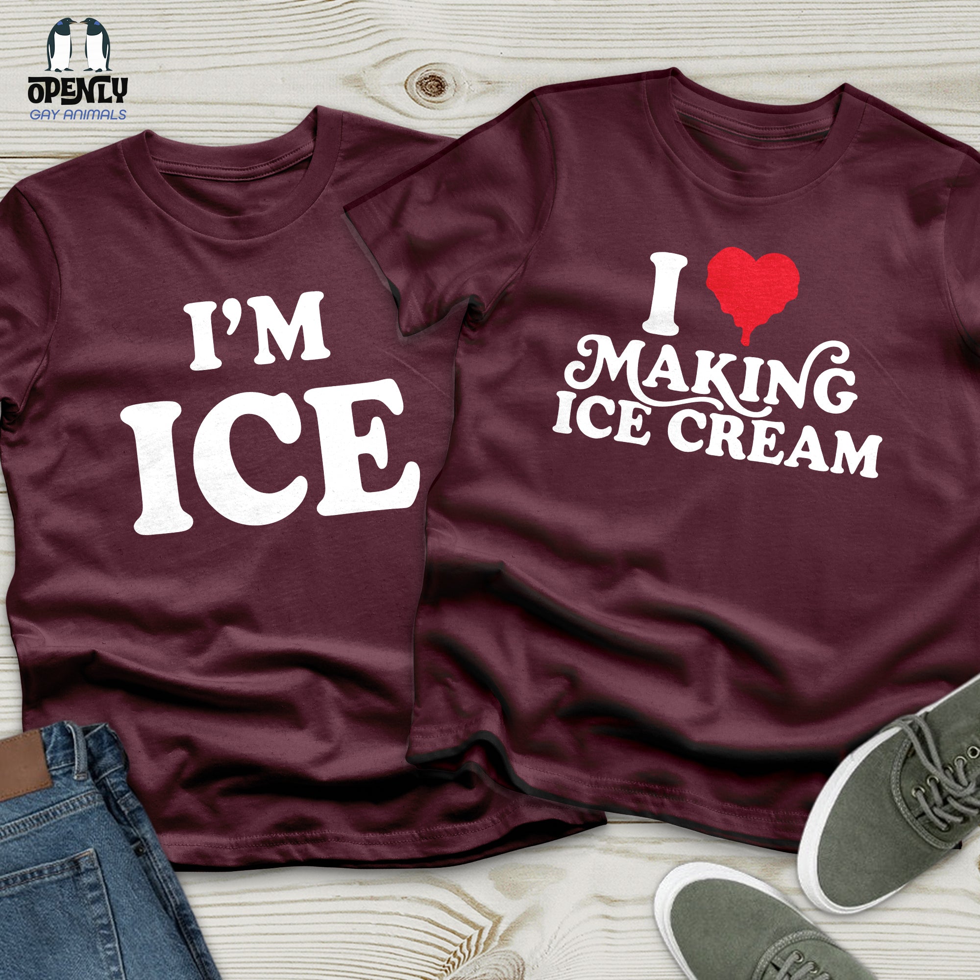 ICE Cream Couple T-Shirt Set