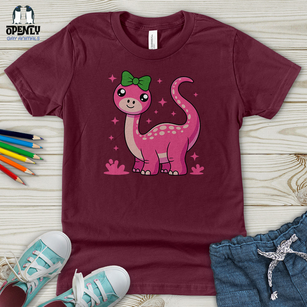 Pink Dinosaur Youth T-Shirt