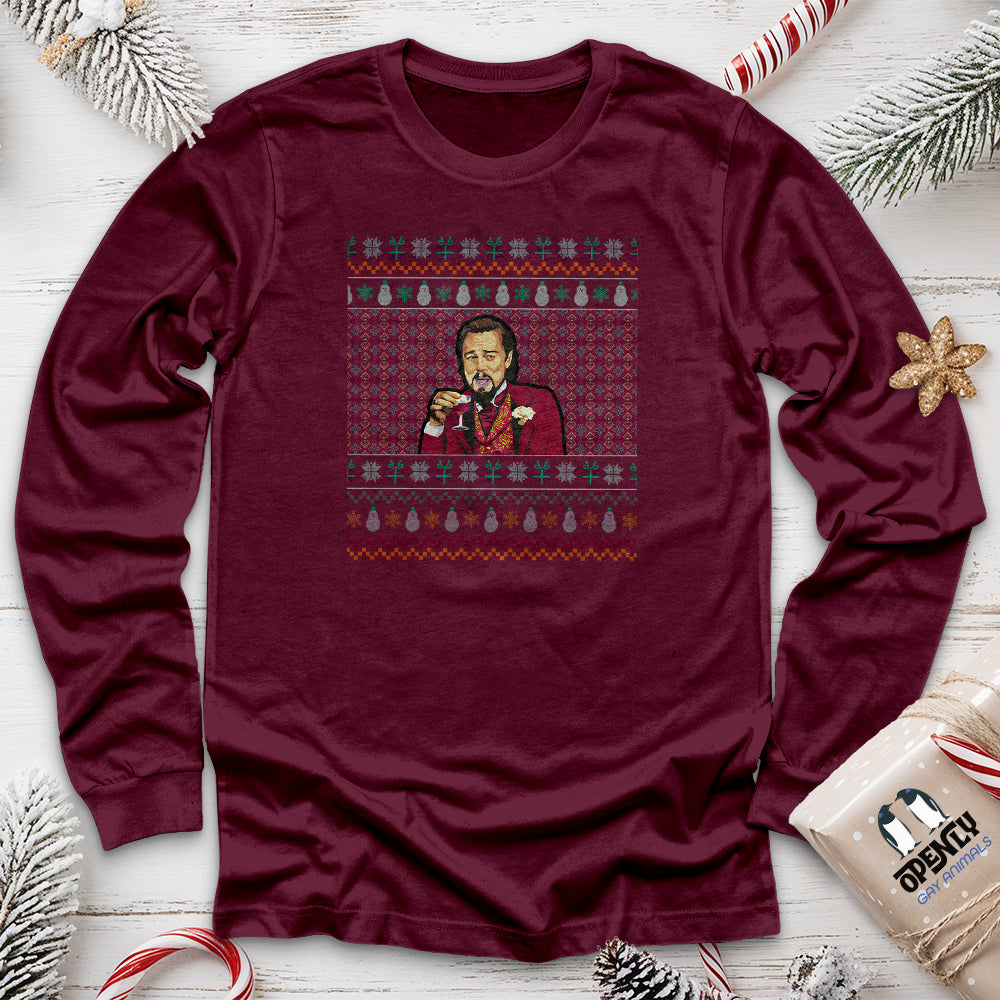 Laughing Leo DiCaprio Meme Unisex Long Sleeve Tee