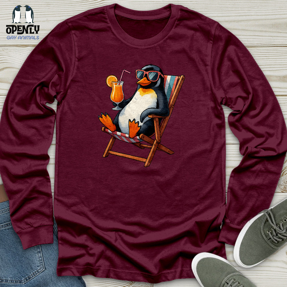 Chillin' Penguin Paradise Unisex Long Sleeve Tee