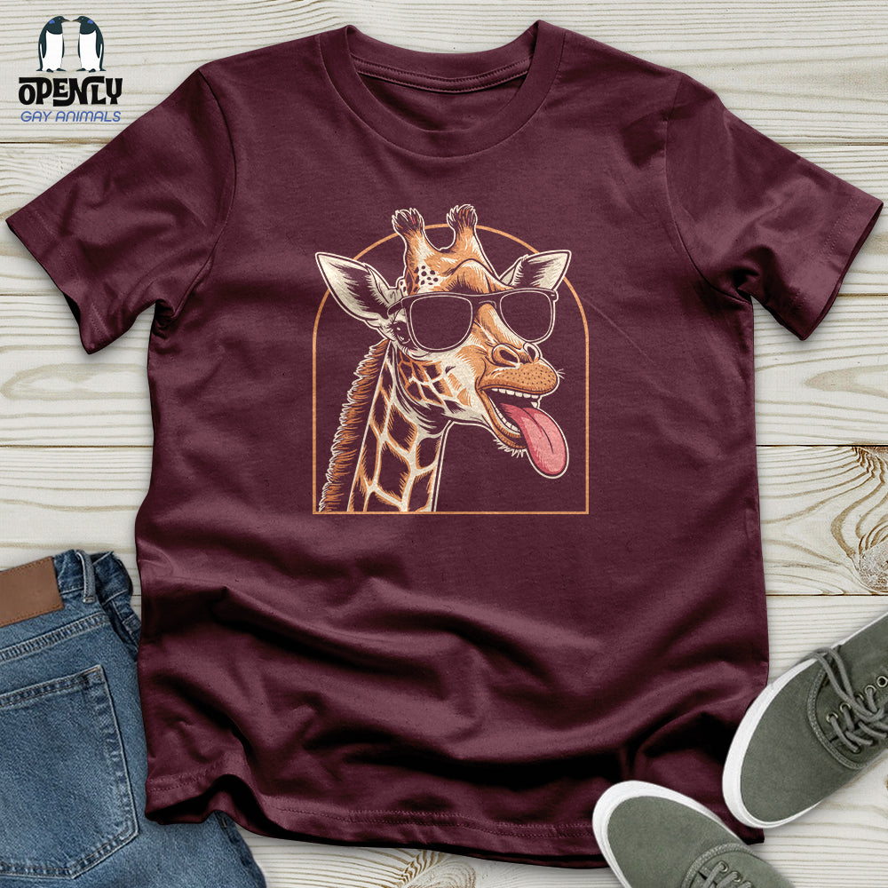 Giraffe Sticking Her Tongue Out Unisex T-Shirt