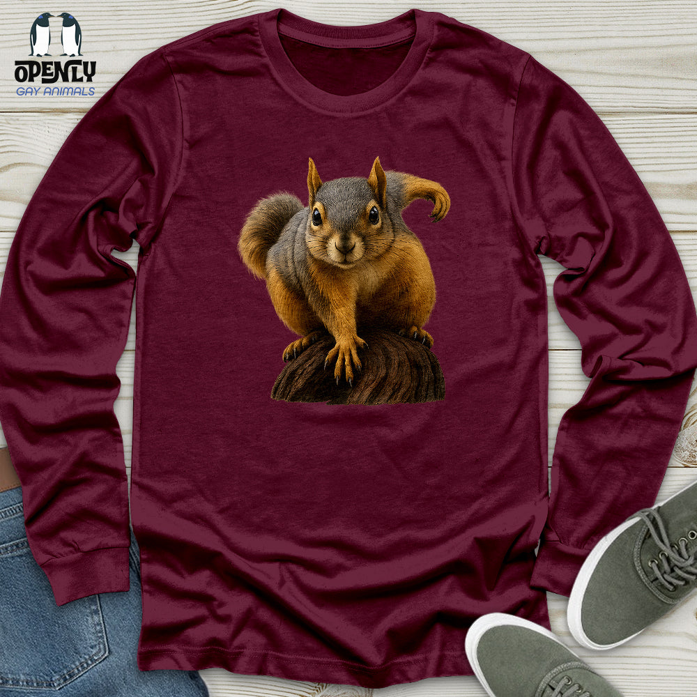 Squirrel on Alert Unisex Long Sleeve Tee