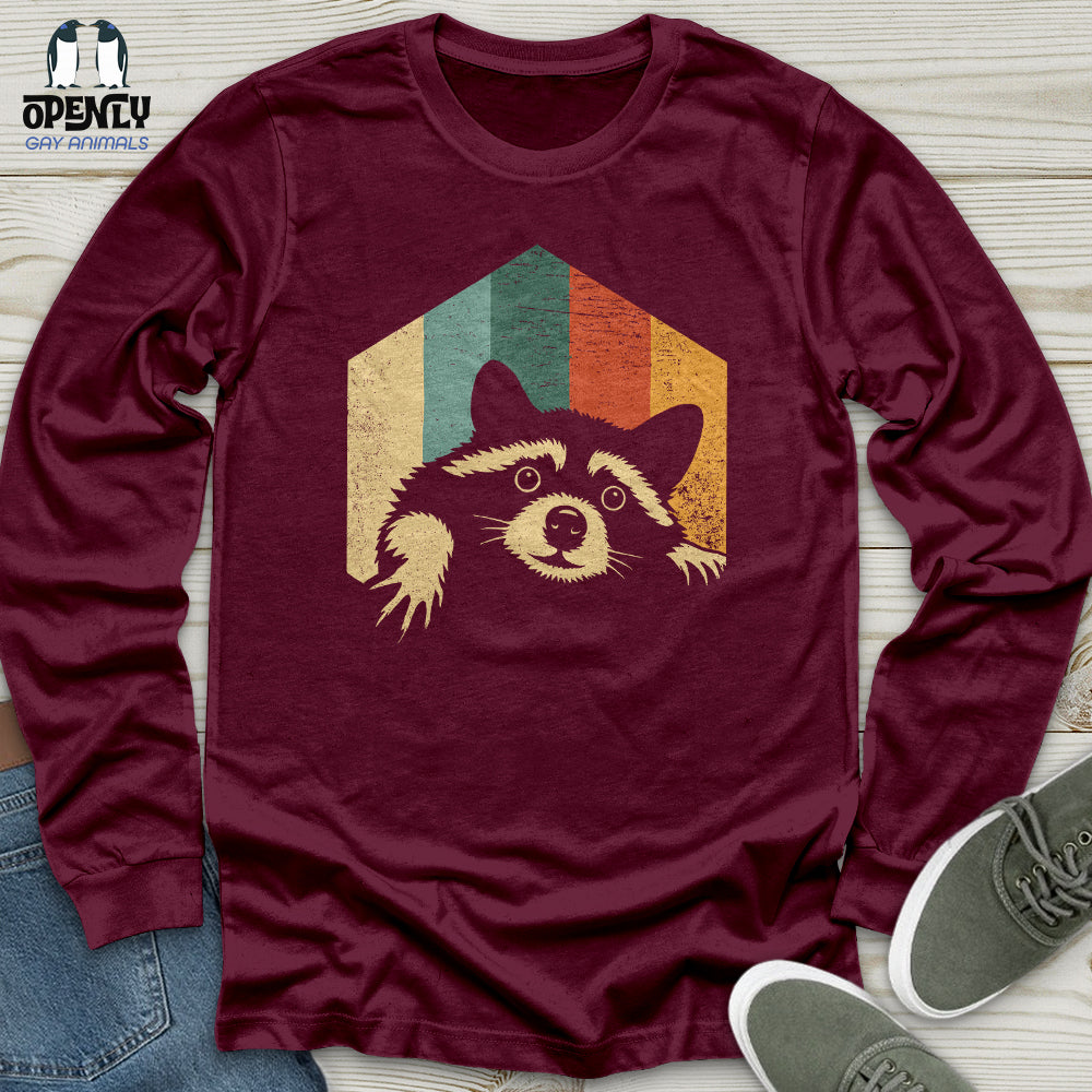 Retro Raccoon Unisex Long Sleeve Tee
