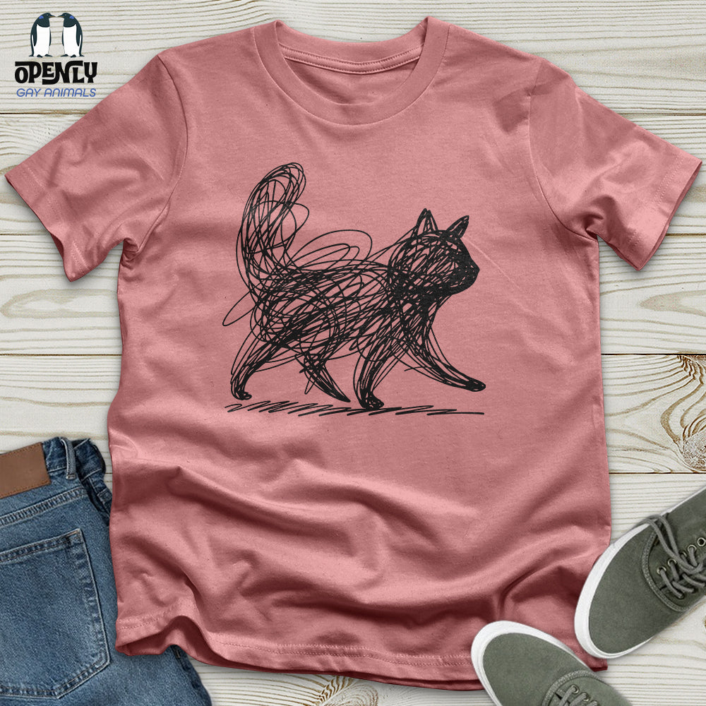 Scribble Cat Unisex T-Shirt