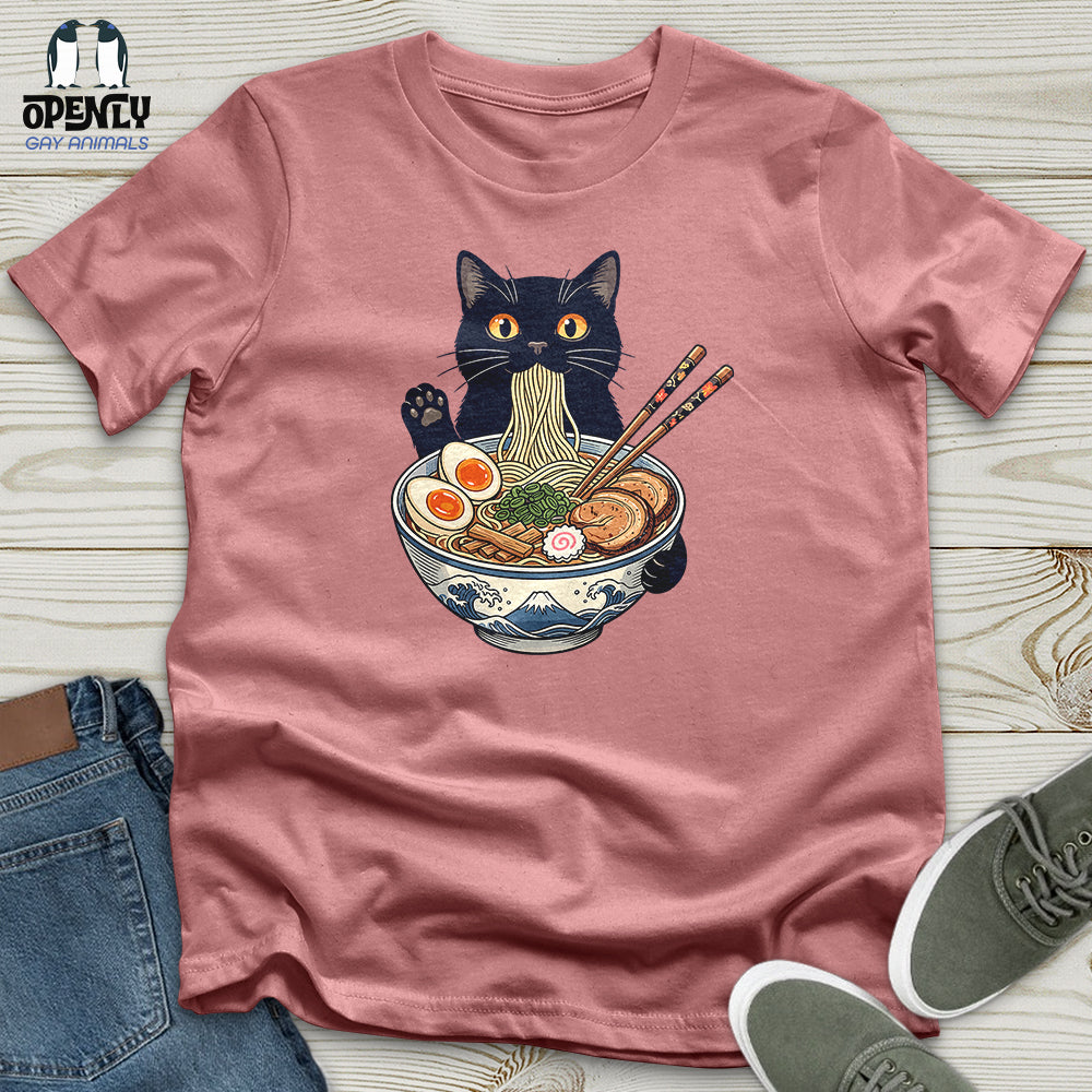 Cat with Ramen Unisex T-Shirt