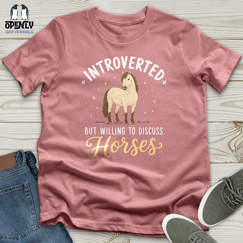 Introverted Horse Badge Unisex T-Shirt