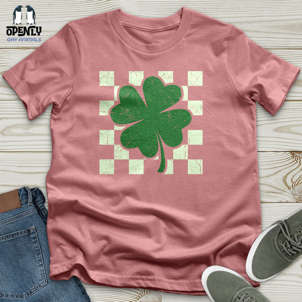 Checkered Shamerock Unisex T-Shirt