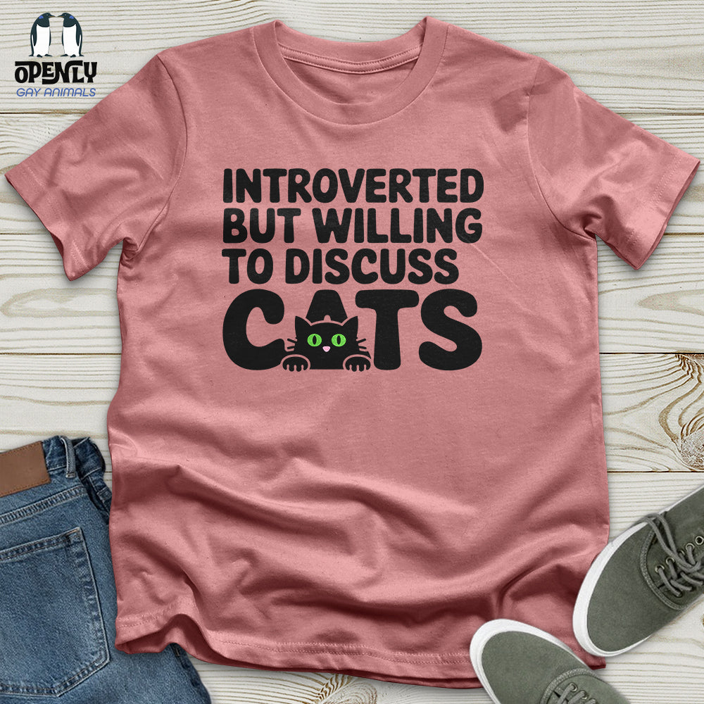 Introverted But Willing To Discuss Cat Unisex T-Shirt