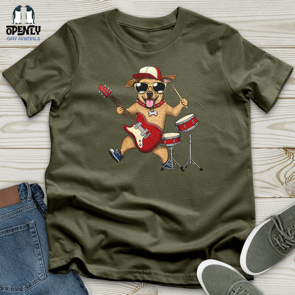 Musician Dog Unisex t-shirt