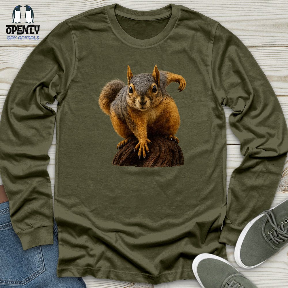 Squirrel on Alert Unisex Long Sleeve Tee