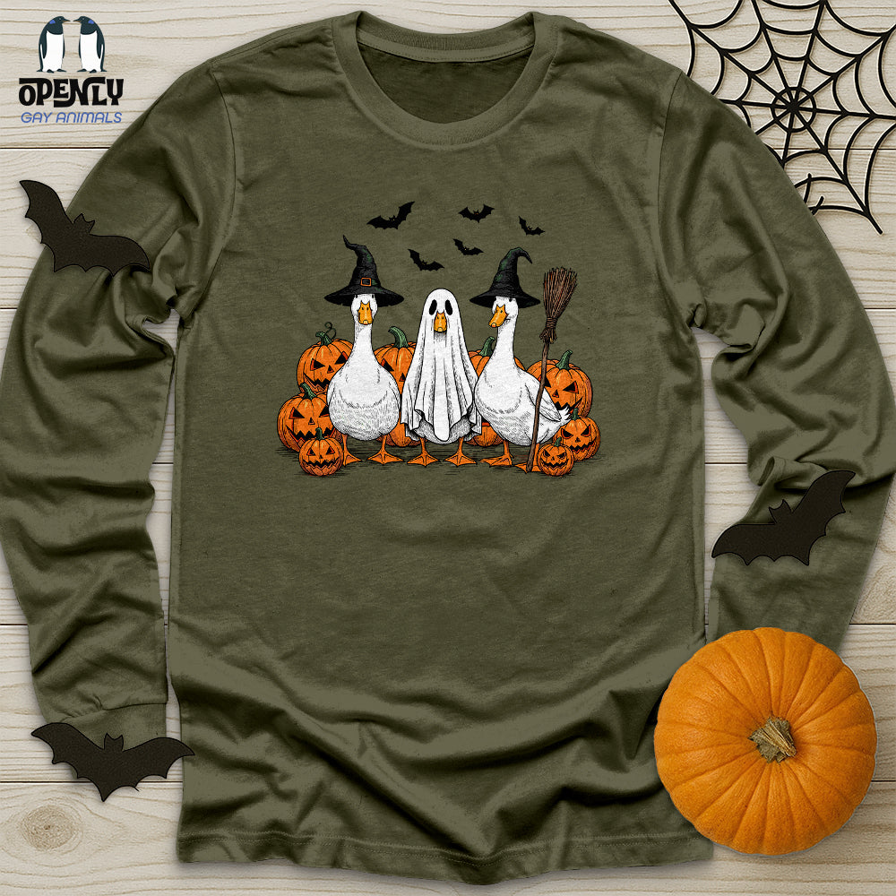 Boo Ghost Goose Unisex Long Sleeve Tee