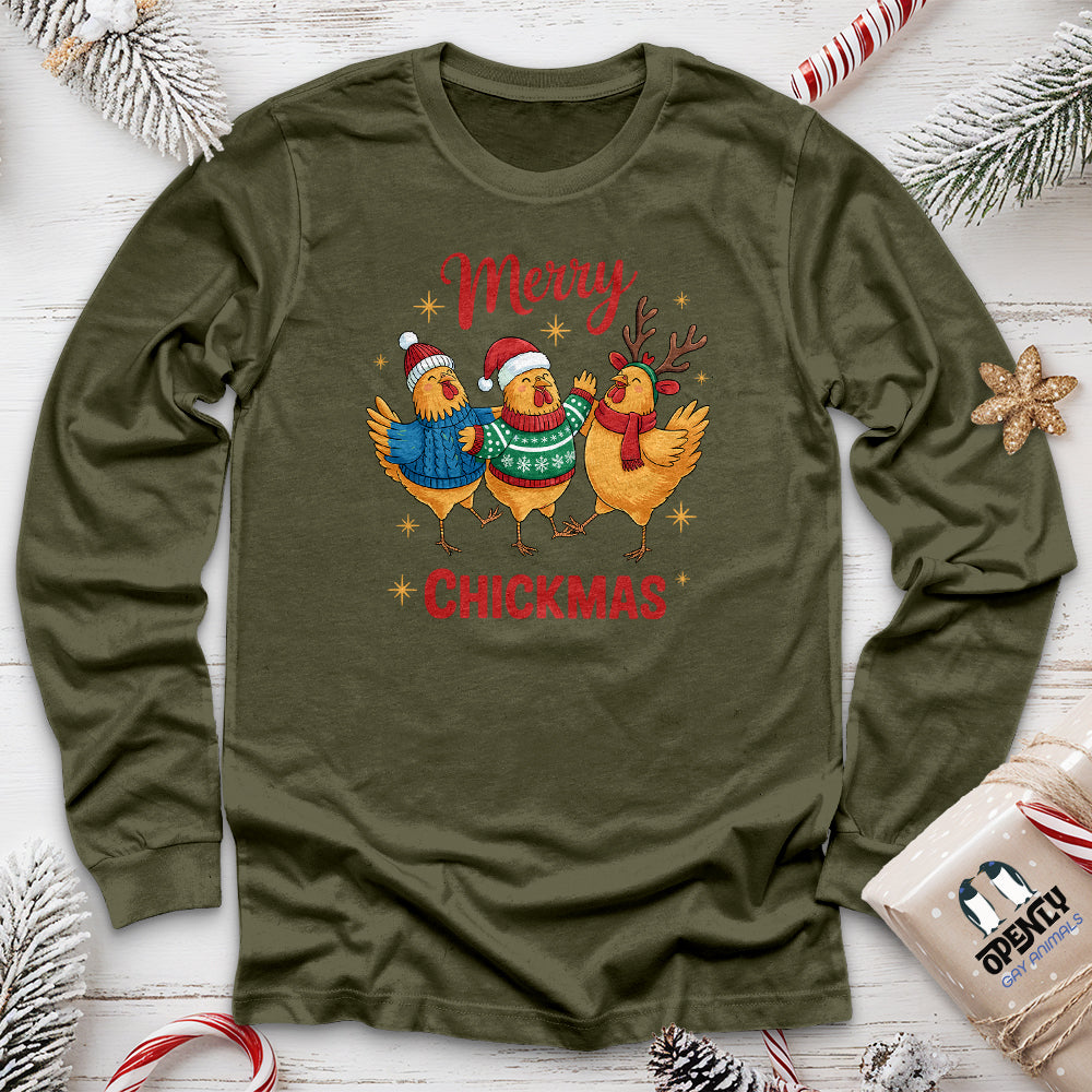 Merry Chickmas Unisex Long Sleeve Tee