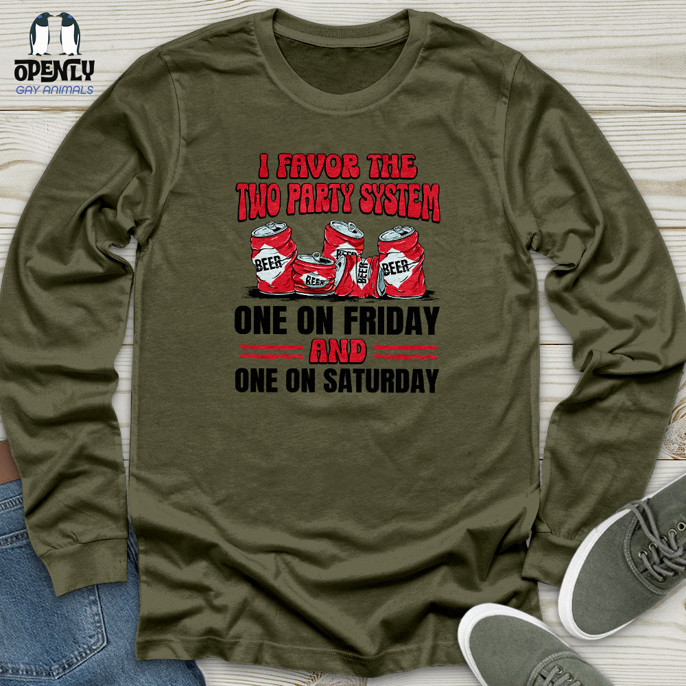 Two Party System Unisex Long Sleeve Tee