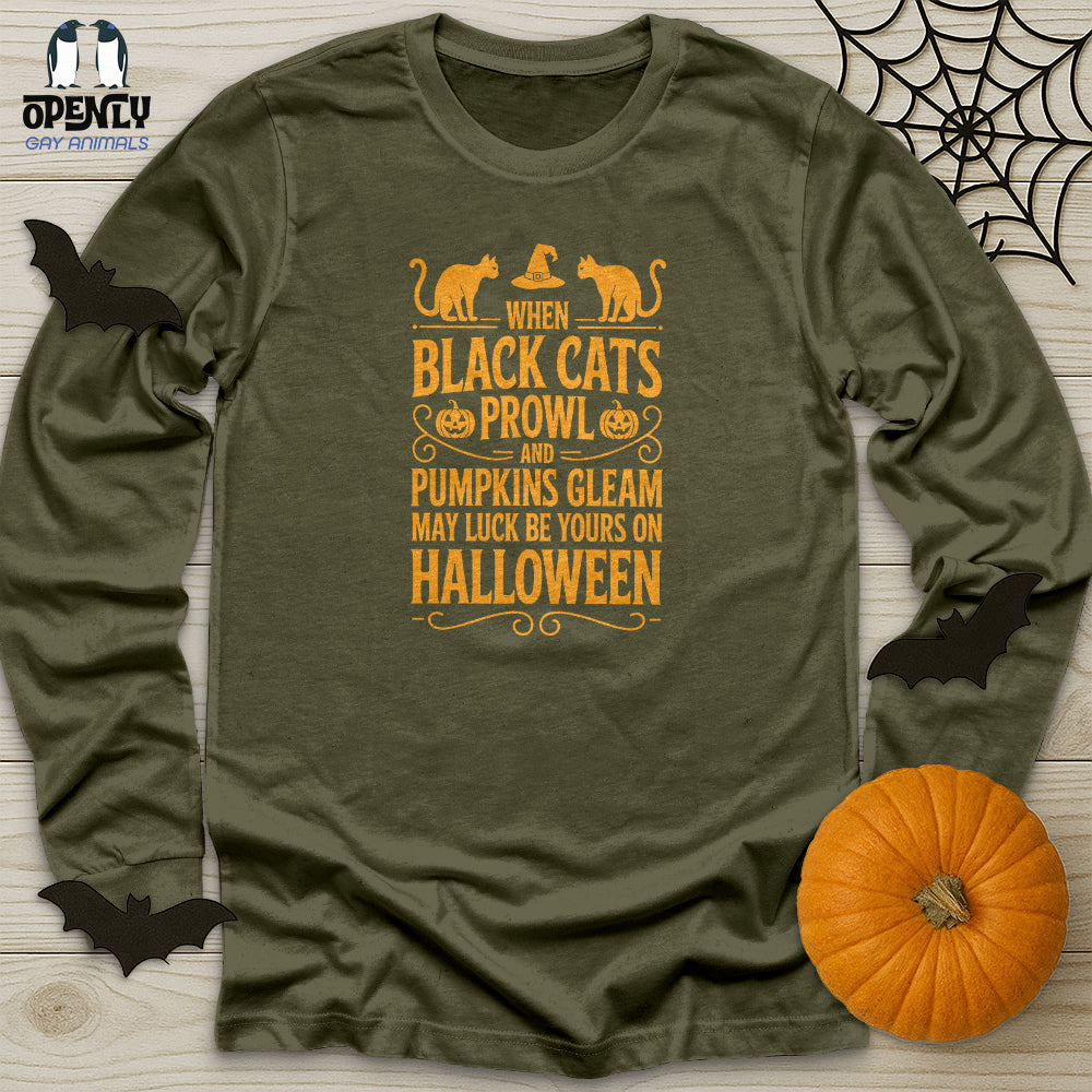 When Black Cats Prowl Unisex Long Sleeve Tee
