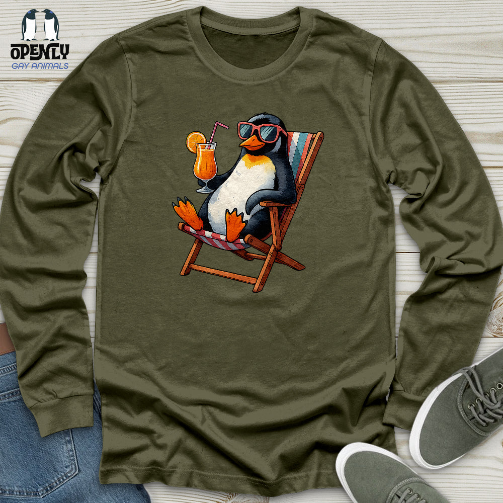 Chillin' Penguin Paradise Unisex Long Sleeve Tee