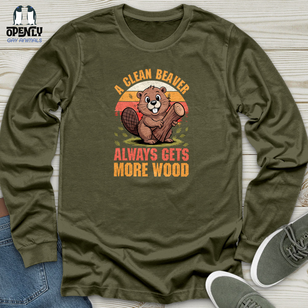 A Clean Beaver Unisex Long Sleeve Tee