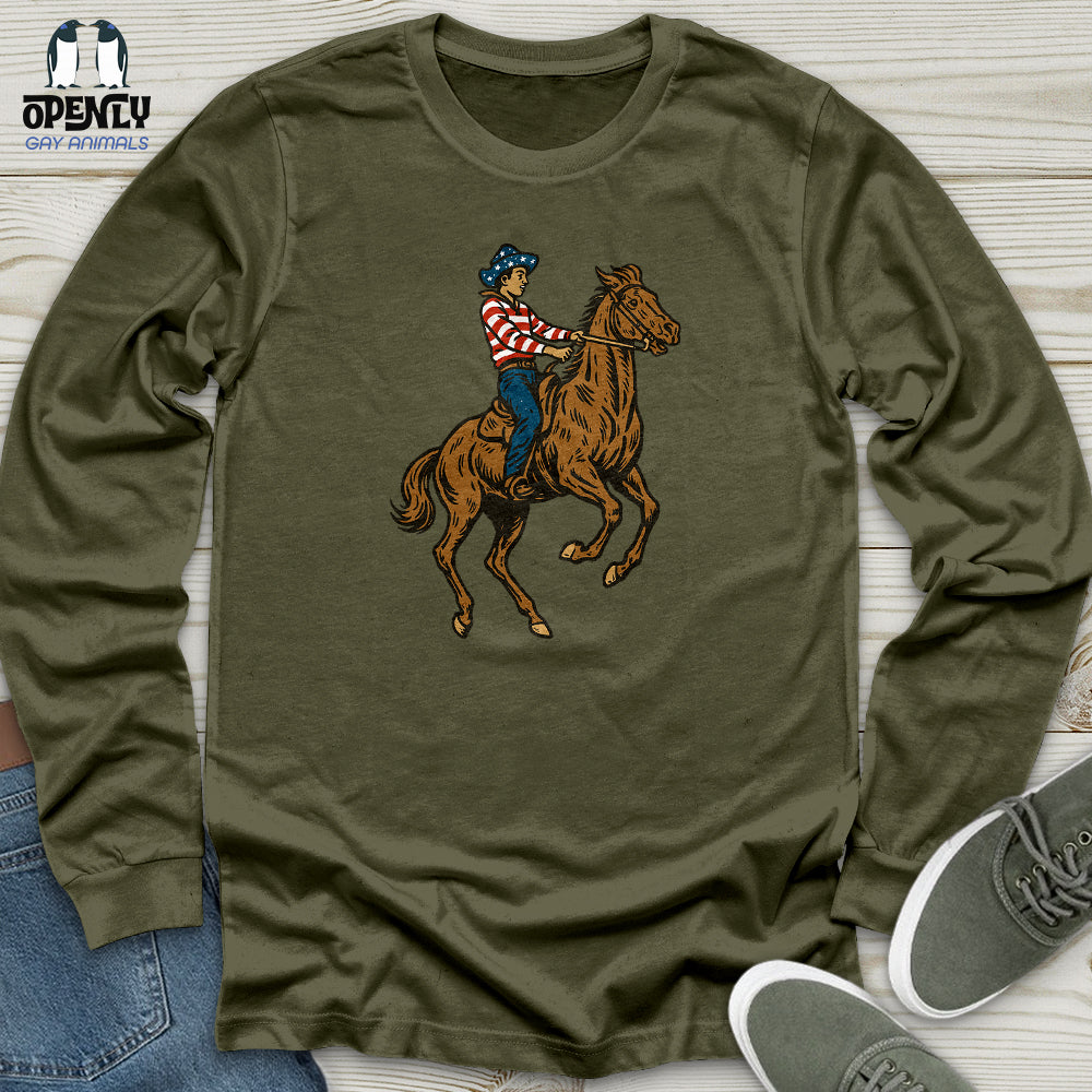 Cowboy 4th of July Unisex Long Sleeve Tee