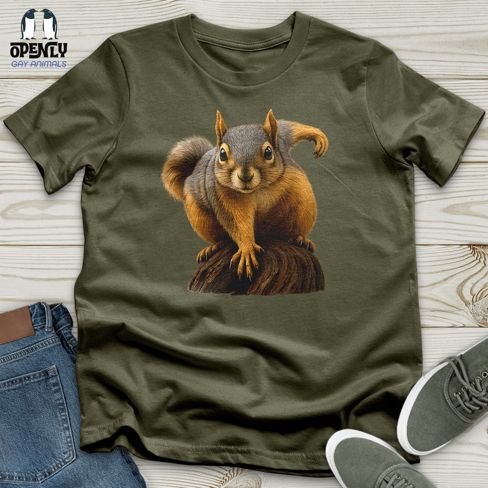 Squirrel on Alert Unisex T-Shirt